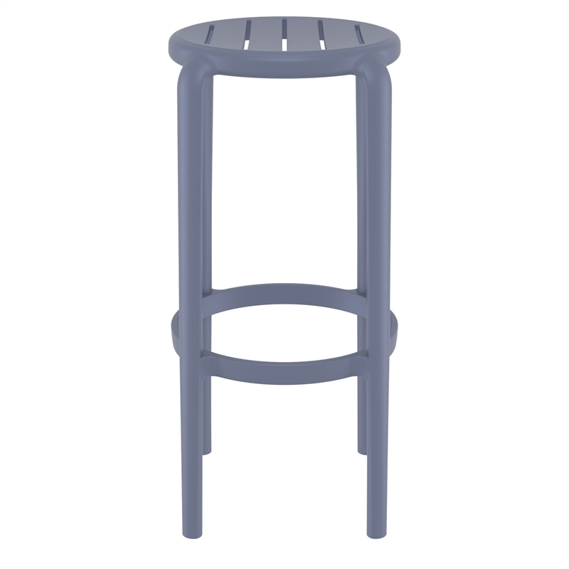 Compamia Tom Resin Bar Stool in Dark Gray finish