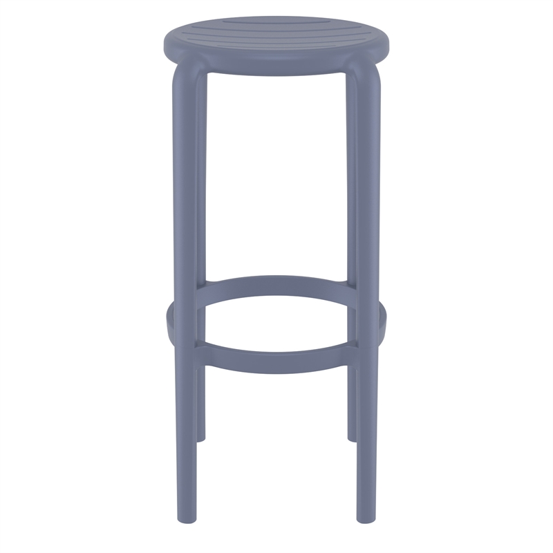 Compamia Tom Resin Bar Stool in Dark Gray finish