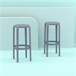 Compamia Tom Resin Bar Stool in Dark Gray finish