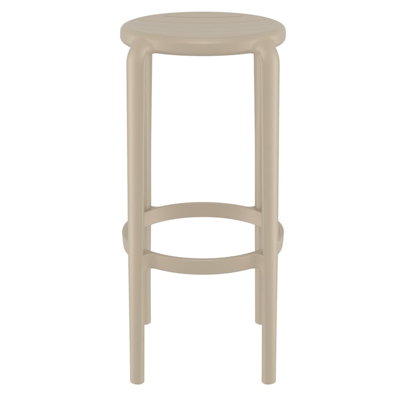 Compamia Tom Resin Bar Stool Taupe