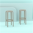 Compamia Tom Resin Bar Stool Taupe