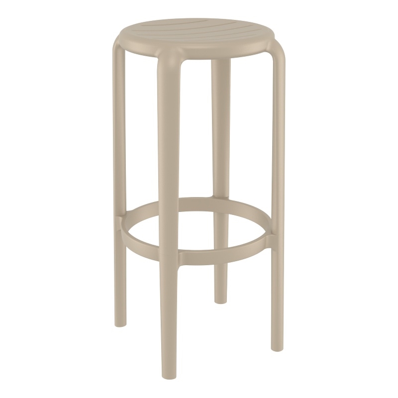 Compamia Tom Resin Bar Stool Taupe