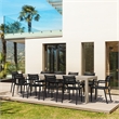 Compamia Paris 11 Piece Extendable Dining Set - Taupe-Black