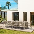 Compamia Paris Extendable Dining Set 11 Piece Taupe-Taupe
