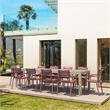 Compamia Paris Extendable Dining Set 11 Piece Taupe-Marsala
