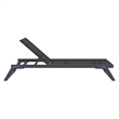 Compamia Tropic Sling Chaise Lounge Dark Gray Frame Black Sling