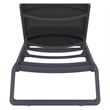 Compamia Tropic Sling Chaise Lounge Dark Gray Frame Black Sling