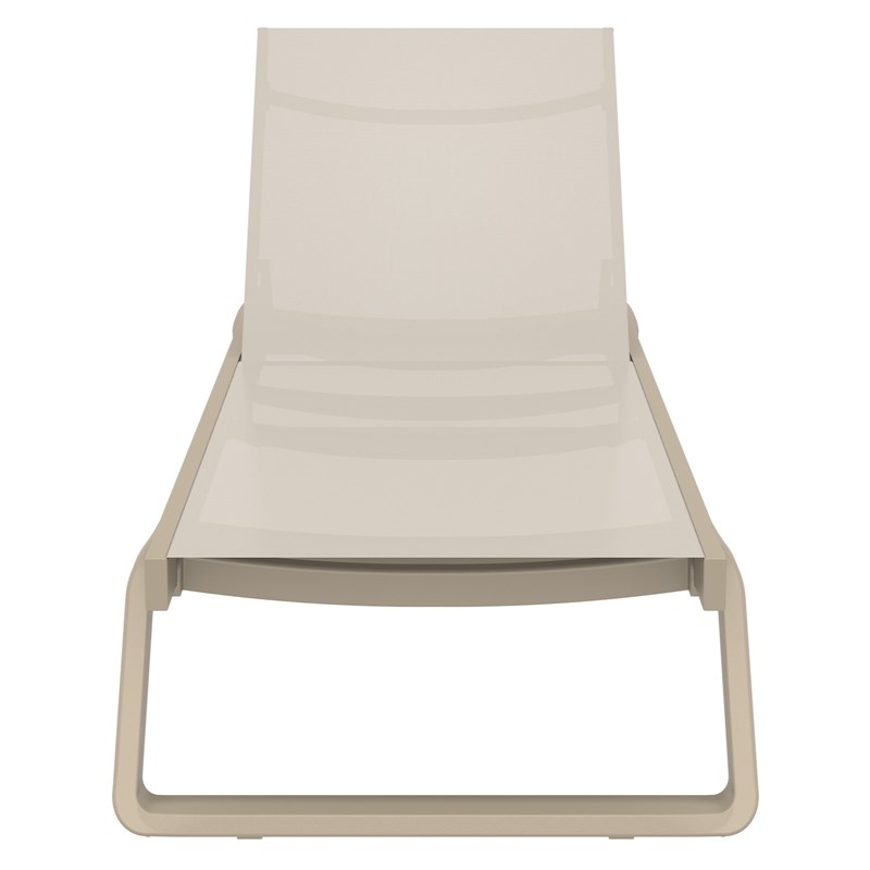 Compamia Tropic Sling Chaise Lounge Taupe Frame Taupe Sling