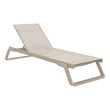 Compamia Tropic Sling Chaise Lounge Taupe Frame Taupe Sling