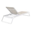 Compamia Tropic Sling Chaise Lounge White Frame Taupe Sling