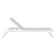 Compamia Tropic Sling Chaise Lounge White Frame Taupe Sling