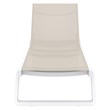 Compamia Tropic Sling Chaise Lounge White Frame Taupe Sling