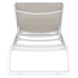 Compamia Tropic Sling Chaise Lounge White Frame Taupe Sling