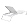 Compamia Tropic Sling Chaise Lounge White Frame White Sling