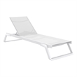 Compamia Tropic Sling Chaise Lounge White Frame White Sling