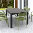 Compamia Atlantic 55-83 inch Extendable Dining Table in Black finish