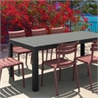 Compamia Atlantic 55-83 inch Extendable Dining Table in Black finish