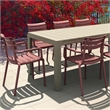 Compamia Atlantic 55-83 inch Extendable Dining Table in Taupe finish