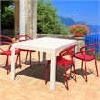 Compamia Atlantic 55-83 inch Extendable Dining Table in White finish