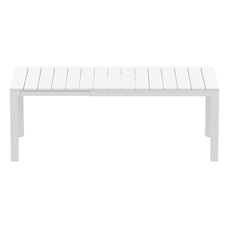 Compamia Atlantic 55-83 inch Extendable Dining Table in White finish