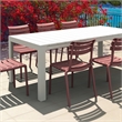 Compamia Atlantic 55-83 inch Extendable Dining Table in White finish