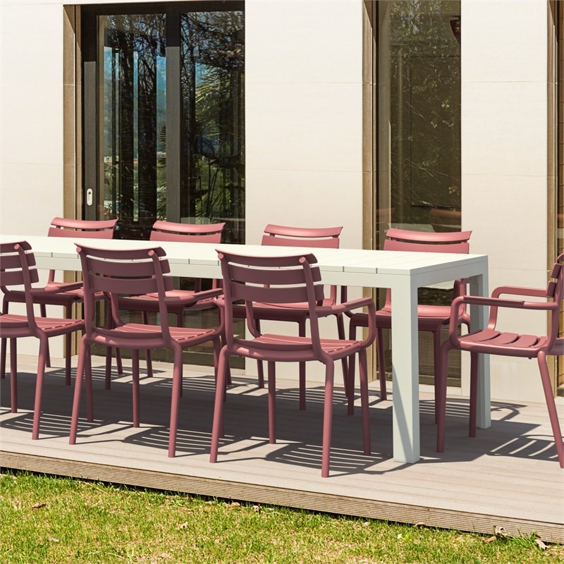 Compamia Atlantic XL 83-110 inch Extendable Dining Table in White finish