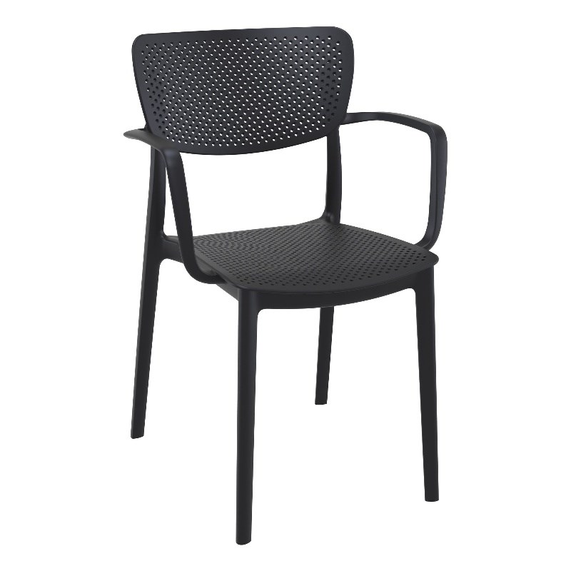 Compamia Loft Bistro Set 3 Piece with 27 inch Table Top Black