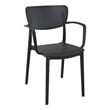 Compamia Loft Bistro Set 3 Piece with 27 inch Table Top Black