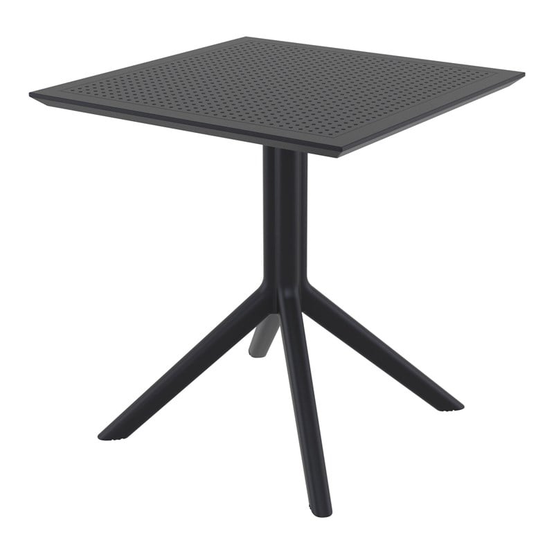 Compamia Loft Bistro Set 3 Piece with 27 inch Table Top Black