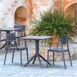 Compamia Loft Bistro Set 3 Piece with 27 inch Table Top Dark Gray