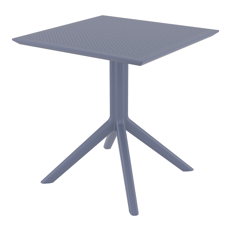 Compamia Loft Bistro Set 3 Piece with 27 inch Table Top Dark Gray