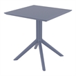 Compamia Loft Bistro Set 3 Piece with 27 inch Table Top Dark Gray