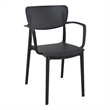 Compamia Loft 3-Piece Contemporary Polypropylene Resin Bistro Set in Black