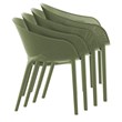 Compamia Sky Pro 11-Piece Polypropylene Resin Dining Set in Black/Olive Green