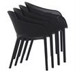 Compamia Sky Pro 11-Piece Polypropylene Resin Dining Set in Taupe/Black