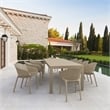 Compamia Sky Pro Extendable Dining Set 11 Piece Taupe-Taupe