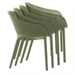 Compamia Sky Pro 11-Piece Polypropylene Resin Dining Set in Taupe/Olive Green