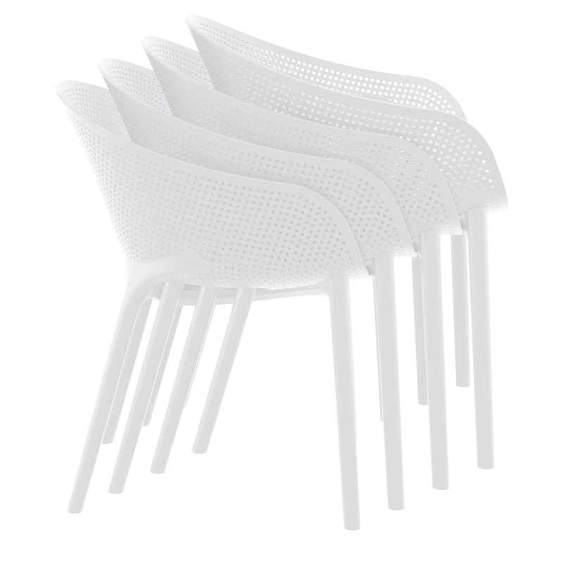 Compamia Sky Pro Extendable Dining Set 11 Piece Taupe-White