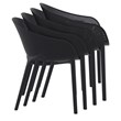 Compamia Sky Pro 11-Piece Polypropylene Resin Dining Set in White/Black