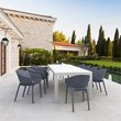 Compamia Sky Pro Extendable Dining Set 11 Piece White-DarkGray