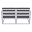 Compamia Mykonos Patio Loveseat in Silver finish with Charcoal Cushions