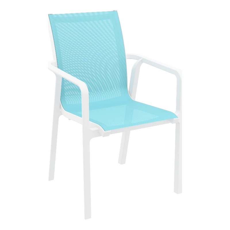 Compamia Pacific 11 Piece Dining set with Extension Table and Arm Chairs in Teal