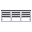 Compamia Mykonos Patio Sofa in Silver finish with Charcoal Cushions