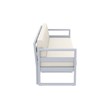 Compamia Mykonos Patio Sofa in Silver finish with Natural Cushions