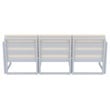 Compamia Mykonos Patio Sofa in Silver finish with Natural Cushions