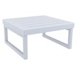 Compamia Mykonos Ottoman in Silver finish with Charcoal Cushion