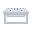 Compamia Mykonos Ottoman in Silver finish with Charcoal Cushion