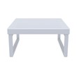 Compamia Mykonos Ottoman in Silver finish with Charcoal Cushion