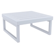 Compamia Mykonos Ottoman in Silver finish with Natural Cushion