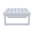 Compamia Mykonos Ottoman in Silver finish with Natural Cushion
